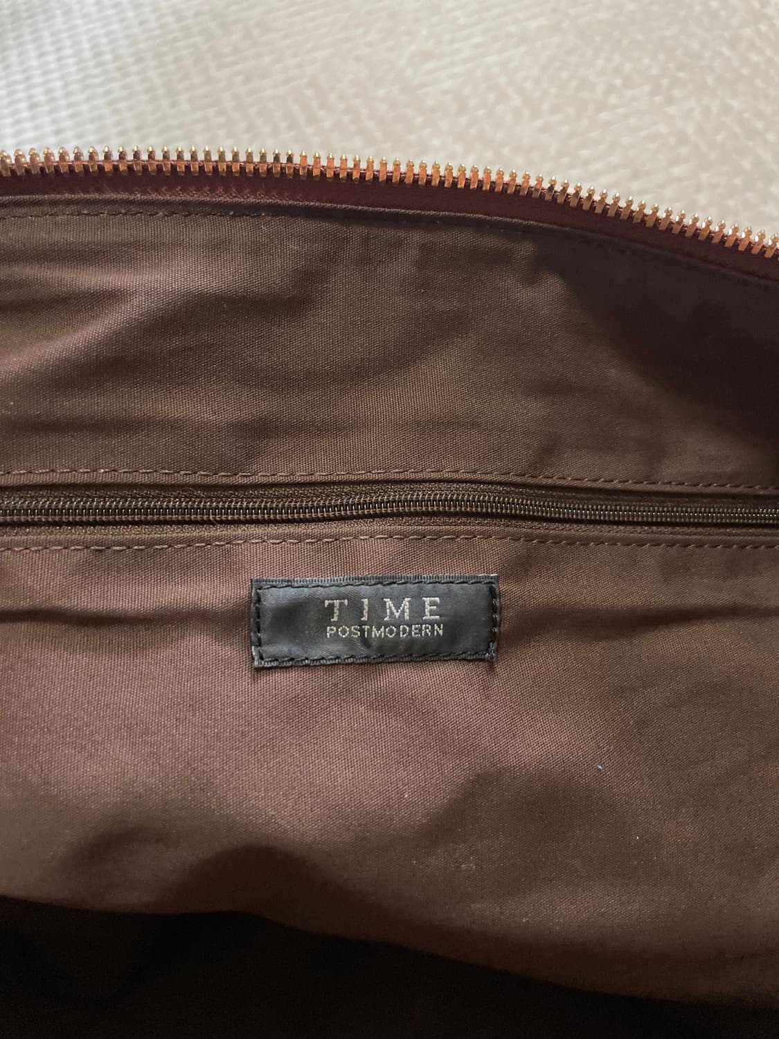TIME HOMME 타임옴므 아카이브 소가죽 빅 보스턴 백 브라운 상품이미지9