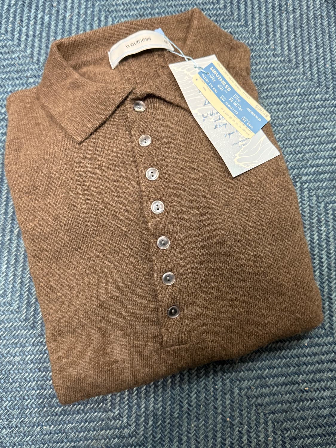 웨이비니스 라이너 블룸 카라 니트 - Brown 3사 새상품 상품이미지1