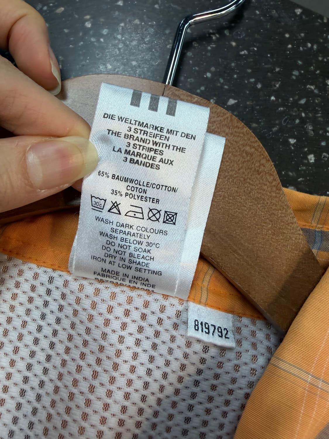 아디다스 올드스쿨 빈티지 반팔 체크 셔츠 XL 상품이미지9