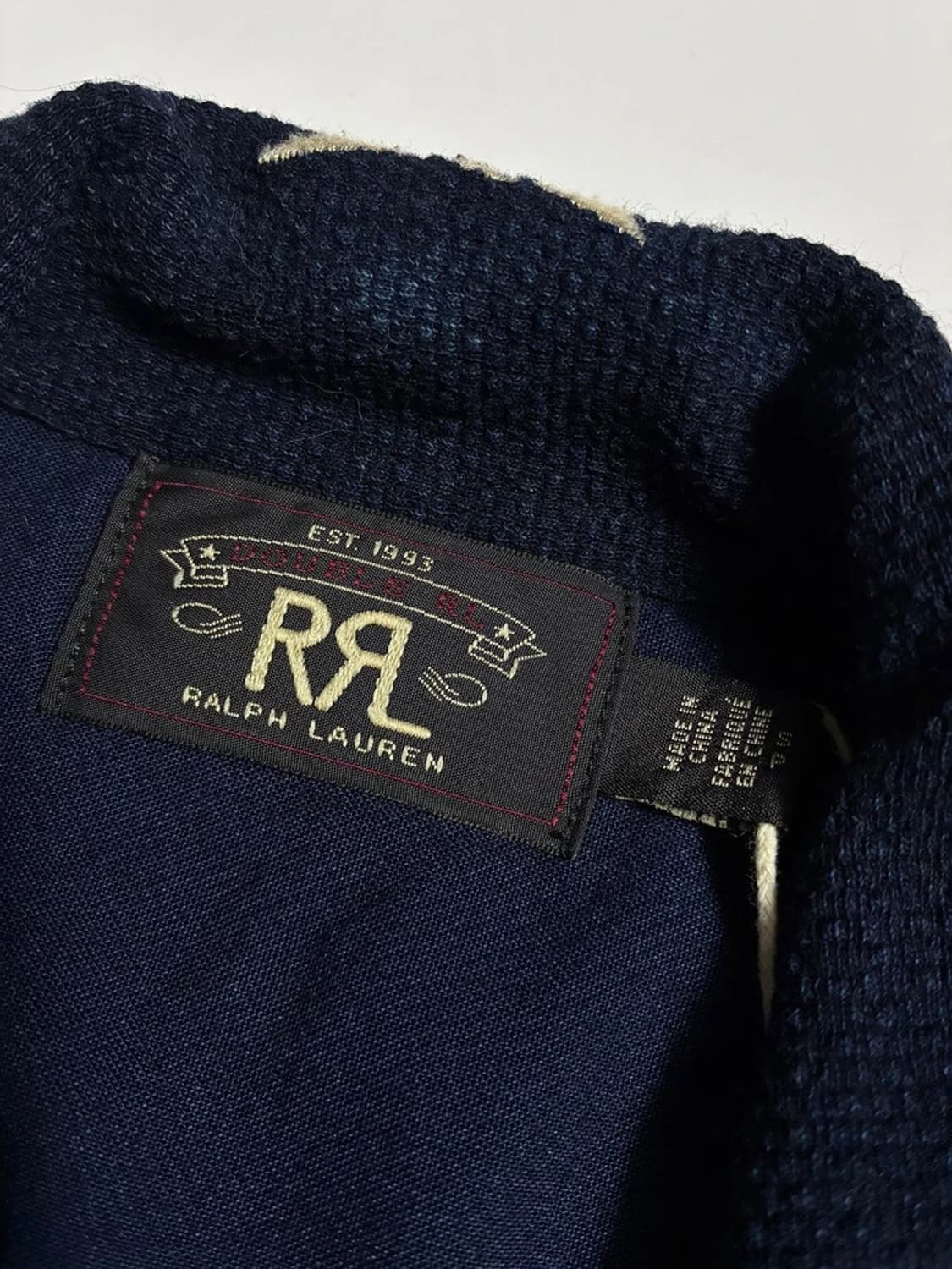 더블알엘 RRL 독수리 별 자수 인디고 메쉬 셔츠 R1778 상품이미지5