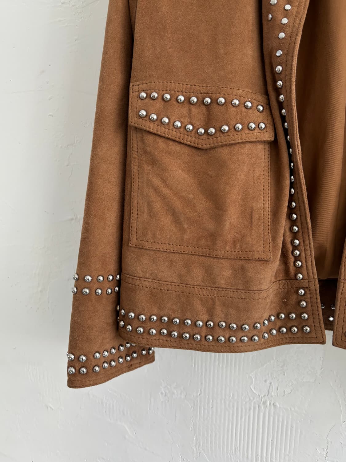 All Saints 올세인츠 브라운컬러 스터드 스웨이드 자켓 상품이미지10