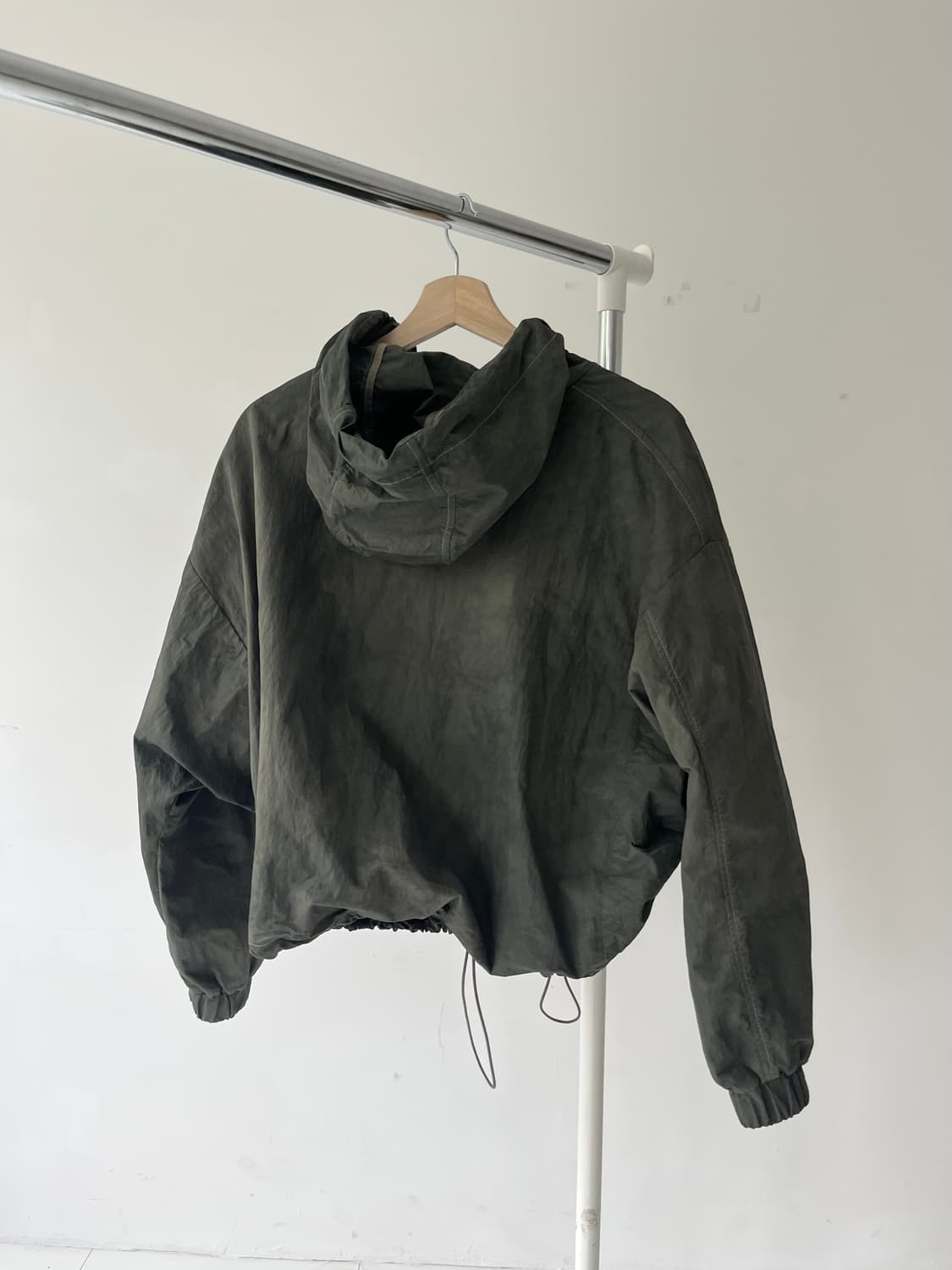 Khaki washing hoodie zip-up 상품이미지5