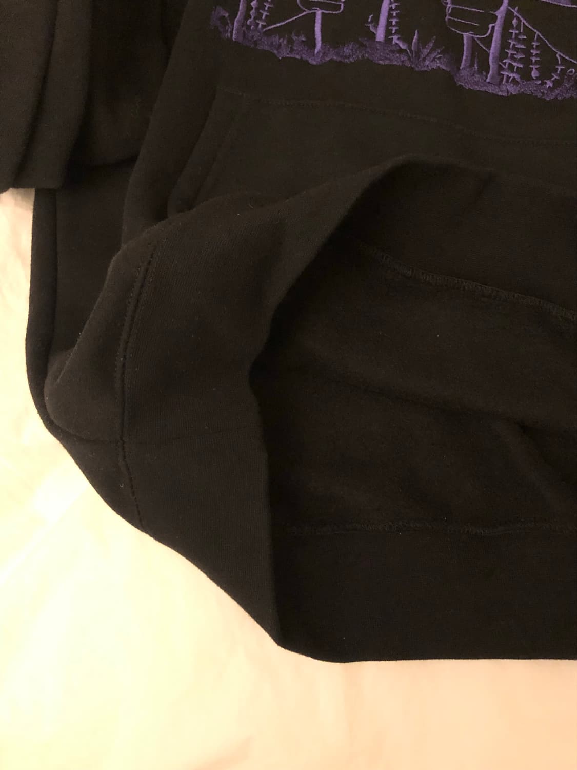 오베이 자수 후드티 (black,m size) 상품이미지6