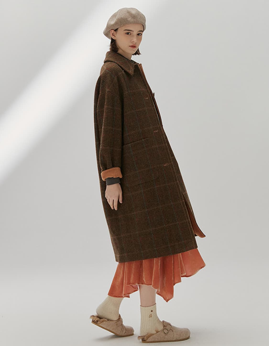 [S]썰스데이아일랜드 체크 맥코트 상품이미지2