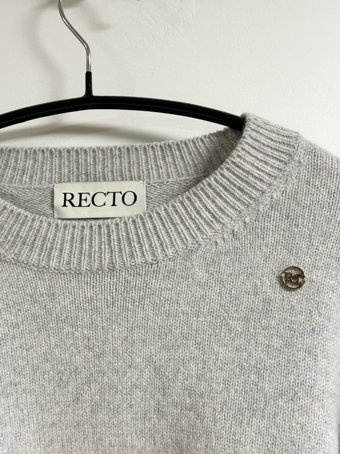 Recto 렉토 그레이 크롭 니트 스웨터 S 상품이미지5