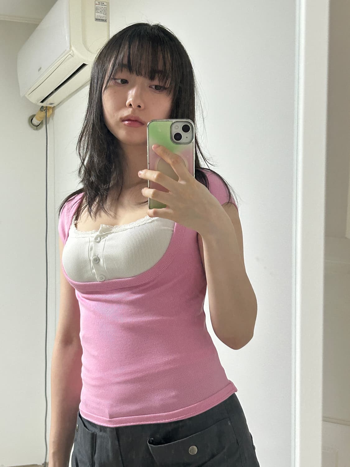 자라 레이어드 슬리브리스 핑크 상품이미지1