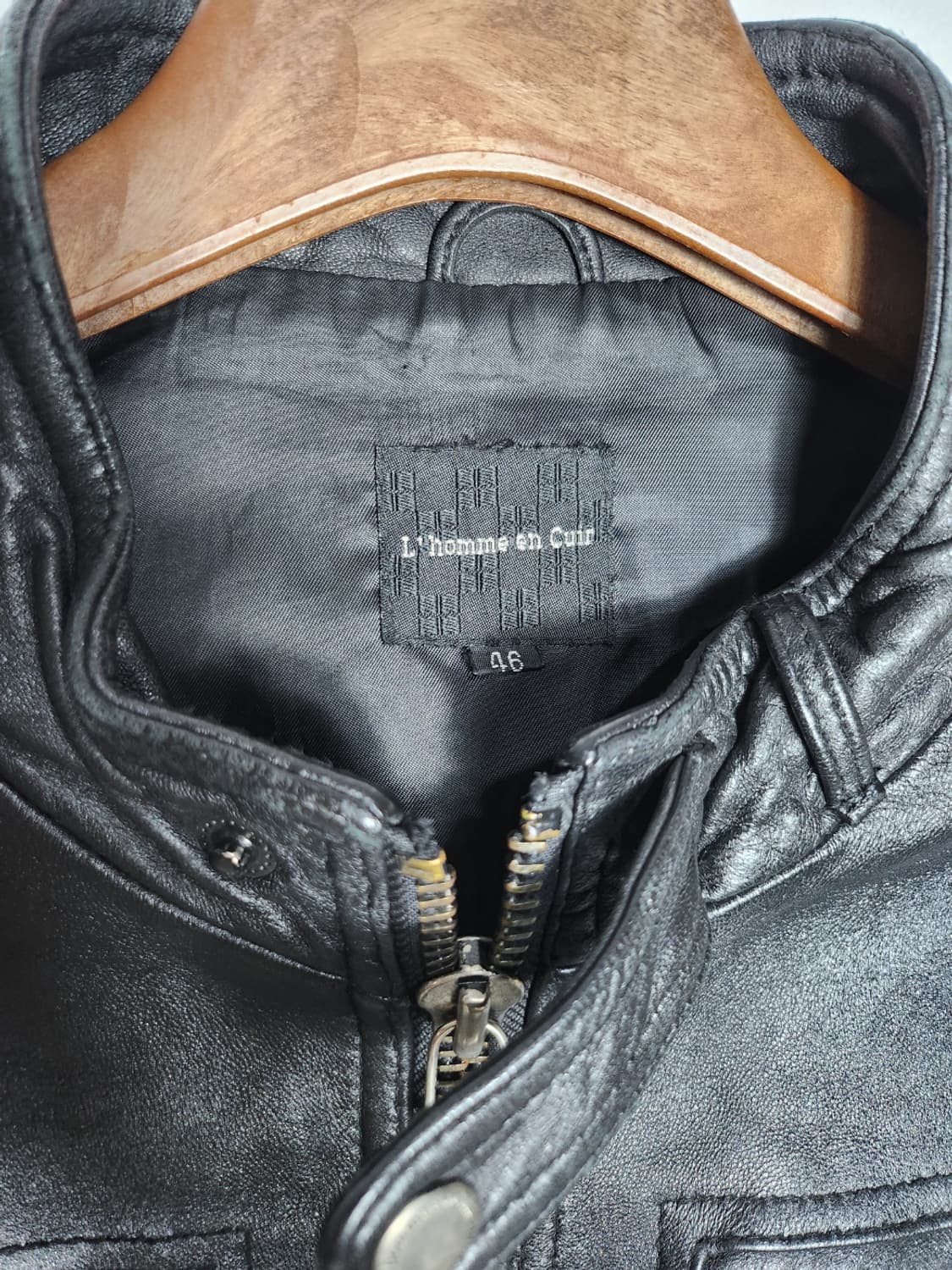 L' homme en Cuir 멀티 포켓 가죽 자켓 상품이미지2