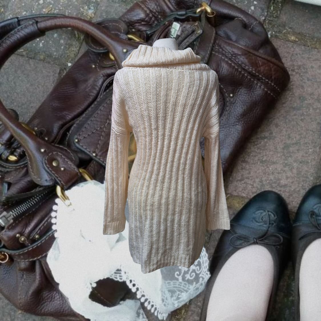 Vintage 05 Cable sweater knit ops 상품이미지2