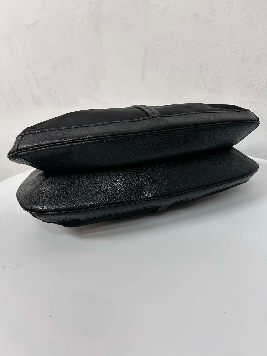 발리 블랙 가죽 트림 호보백 숄더 토트백 상품이미지5