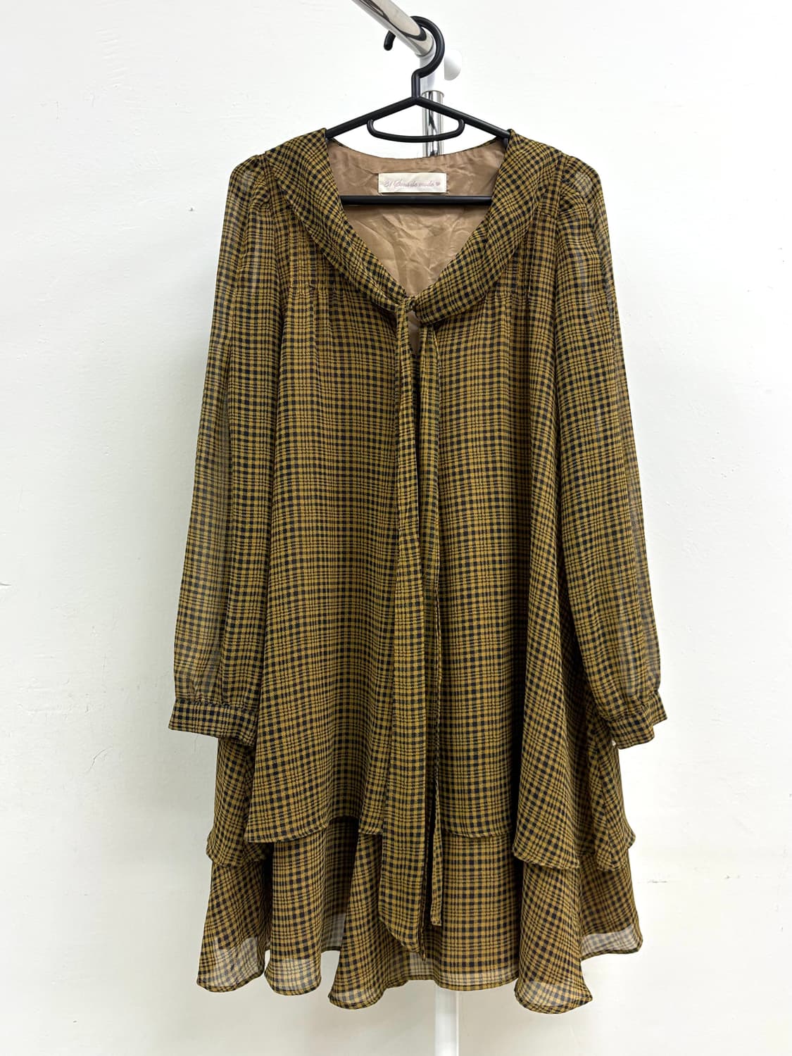 빈티지 체크 원피스 상품이미지3