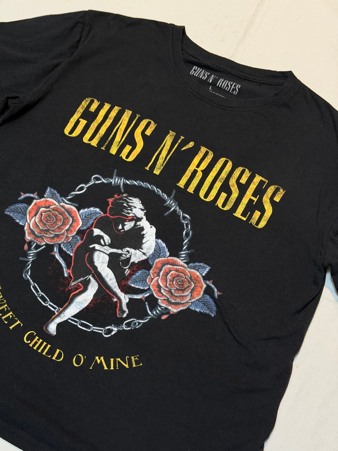 건즈앤로지스 Sweet Child O mine 빈티지 밴드티 블랙 상품이미지2