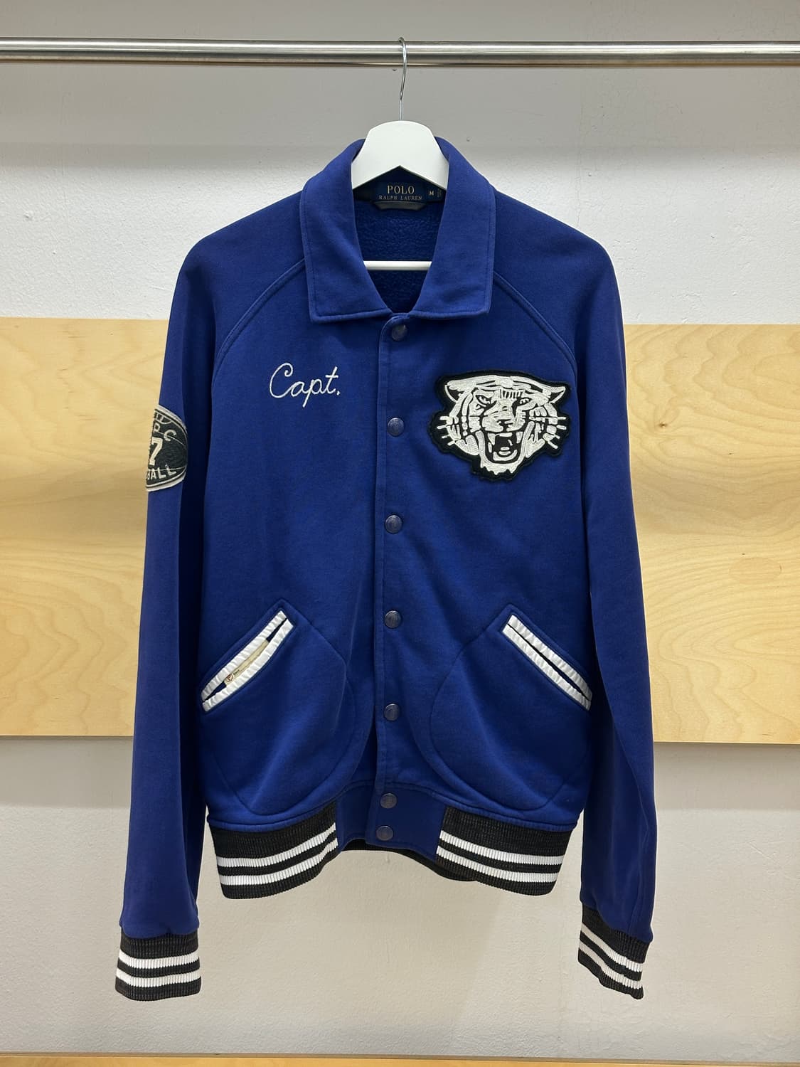 [M] 폴로 랄프 로렌 타이거 바시티 자켓 블루 상품이미지1