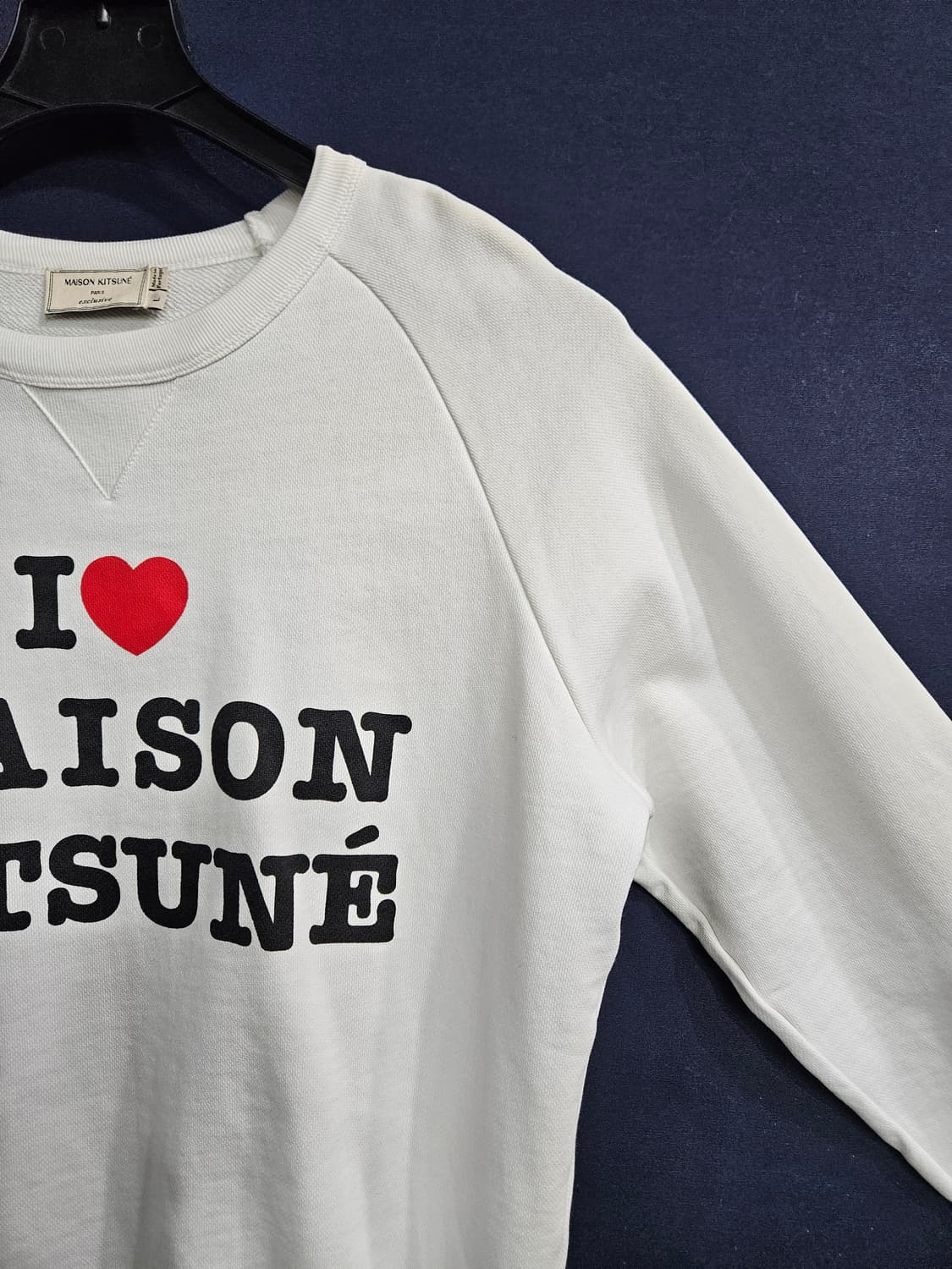 메종키츠네 프린팅 로고 화이트 남녀겸용 100 맨투맨  상품이미지4