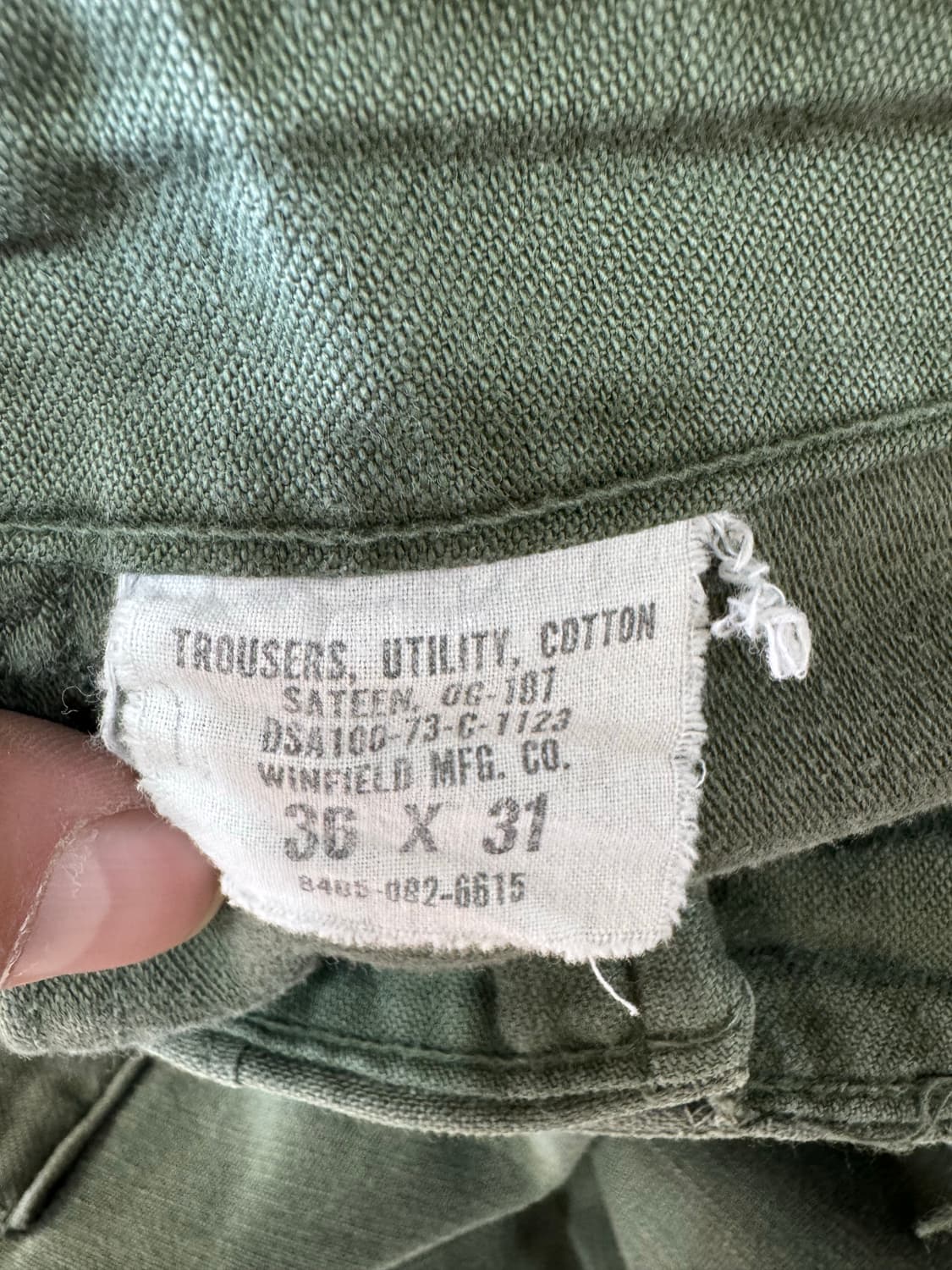 70s 미군 오리지널 og-107 퍼티그 팬츠 36 상품이미지7