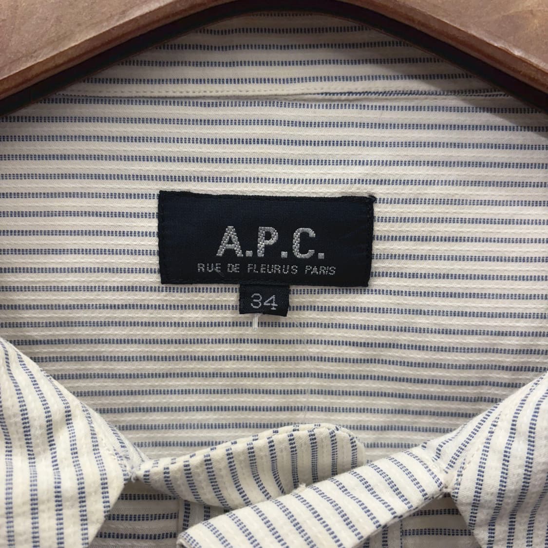 아페쎄 스트라이프 셔츠 원피스 라운드 카라 벨트 스트랩 디테일 화이트 상품이미지6