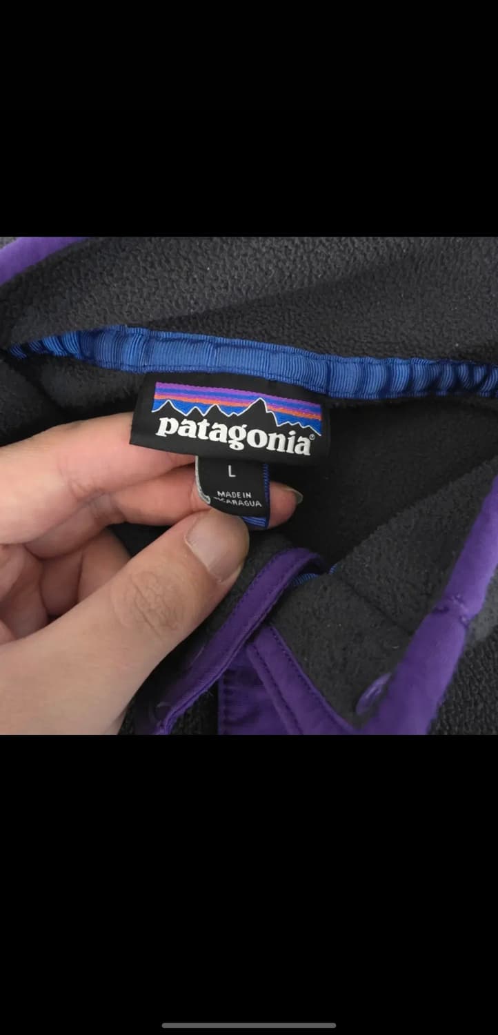 [L] 빈티지 파타고니아 마이크로 디 스냅 플리스 그레이/퍼플 상품이미지3