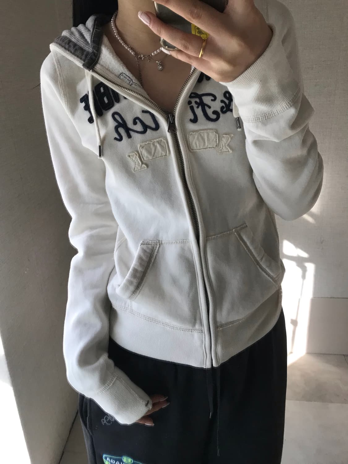 아베크롬비 아이보리 후드집업 상품이미지2