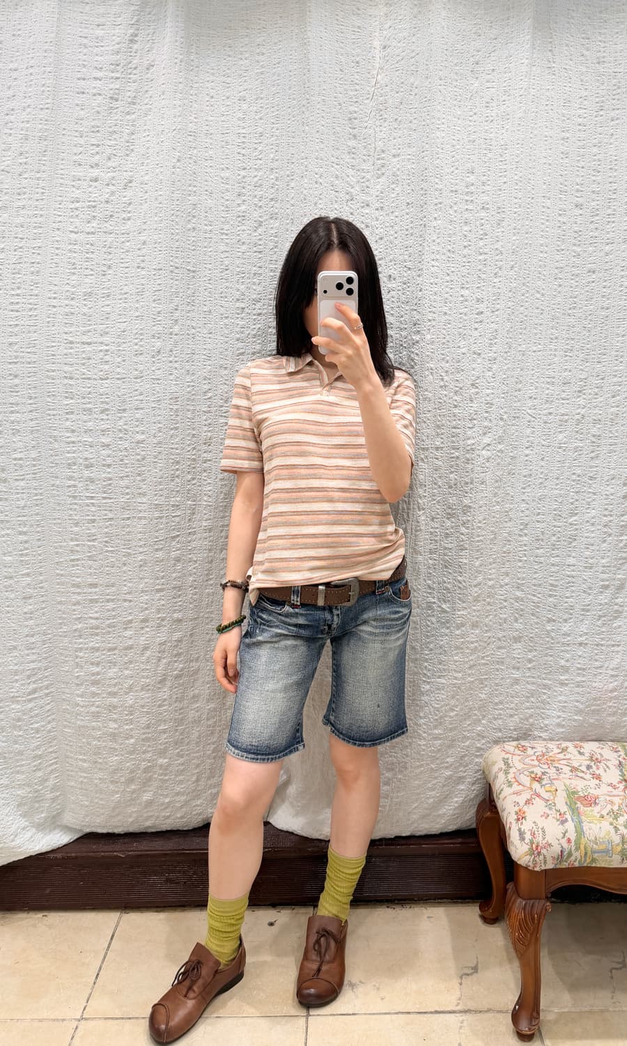 rose milk stripe tee 상품이미지4