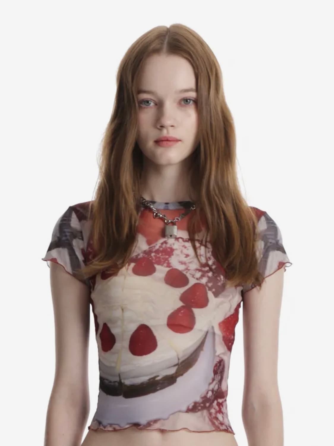 클럿 스튜디오 스트로베리 망사탑 상품이미지1