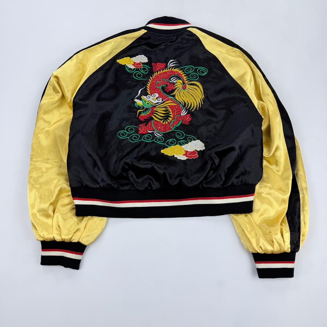 일본 빈티지 크롭 자수 스카쟌 상품이미지7