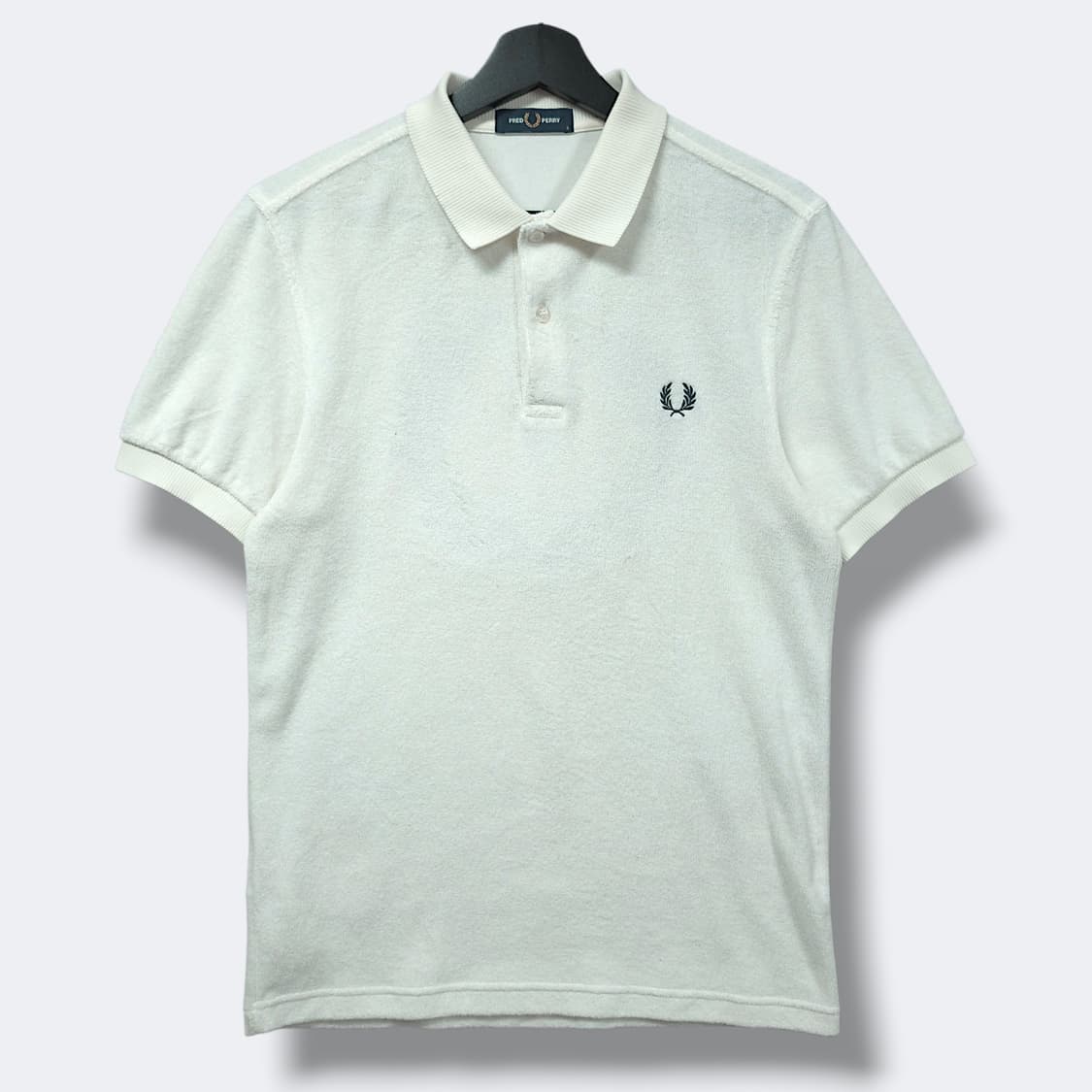 [S] 프레드페리 화이트 로렐 리스 테리 PK 반팔 카라티셔츠 상품이미지1