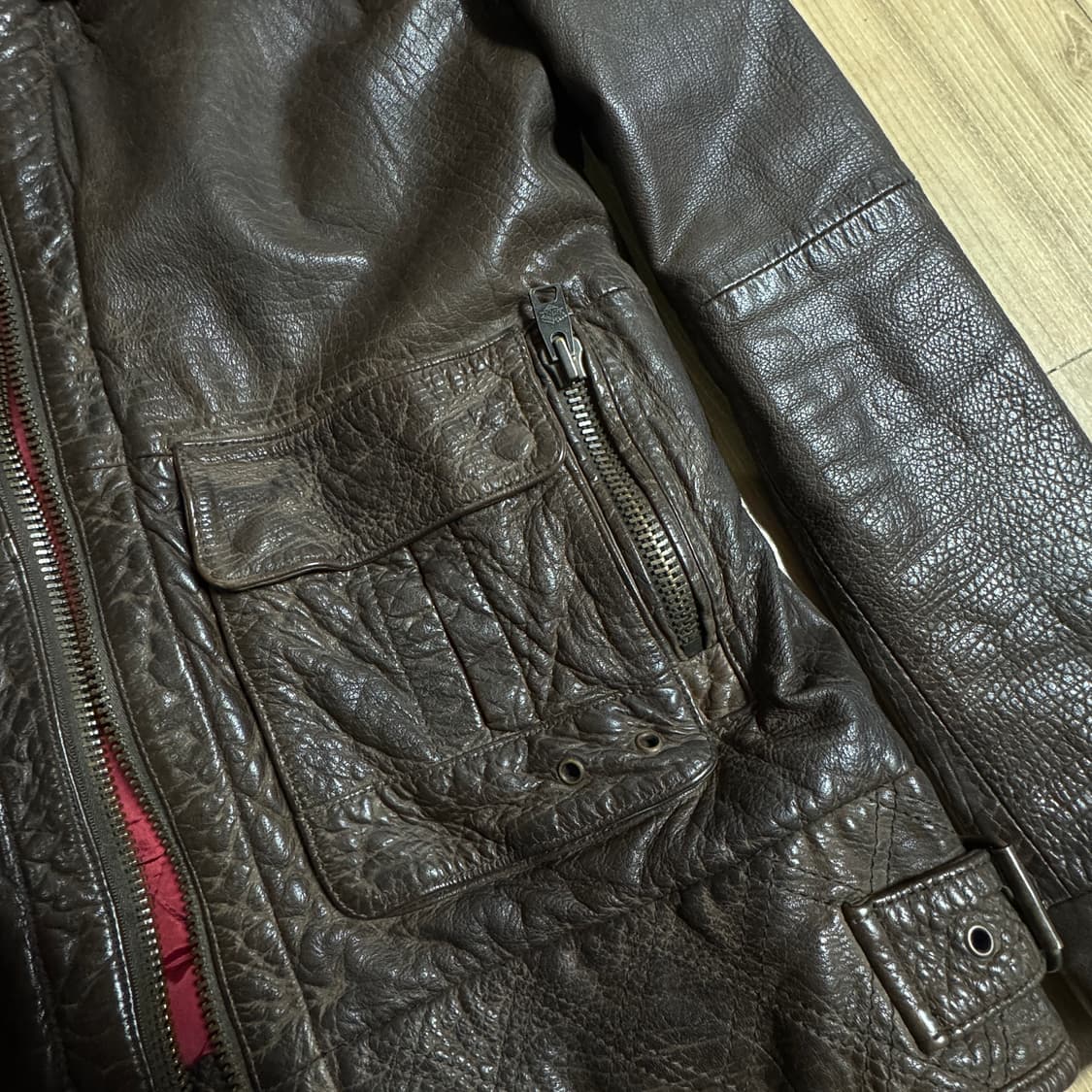 Superdry 리얼 가죽 자켓 XL 상품이미지4