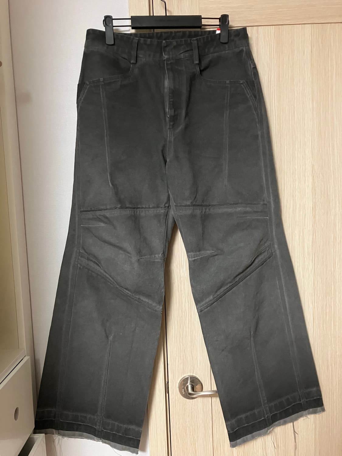 엑슬림 ep.8 트라우저01 워시드블랙 상품이미지2