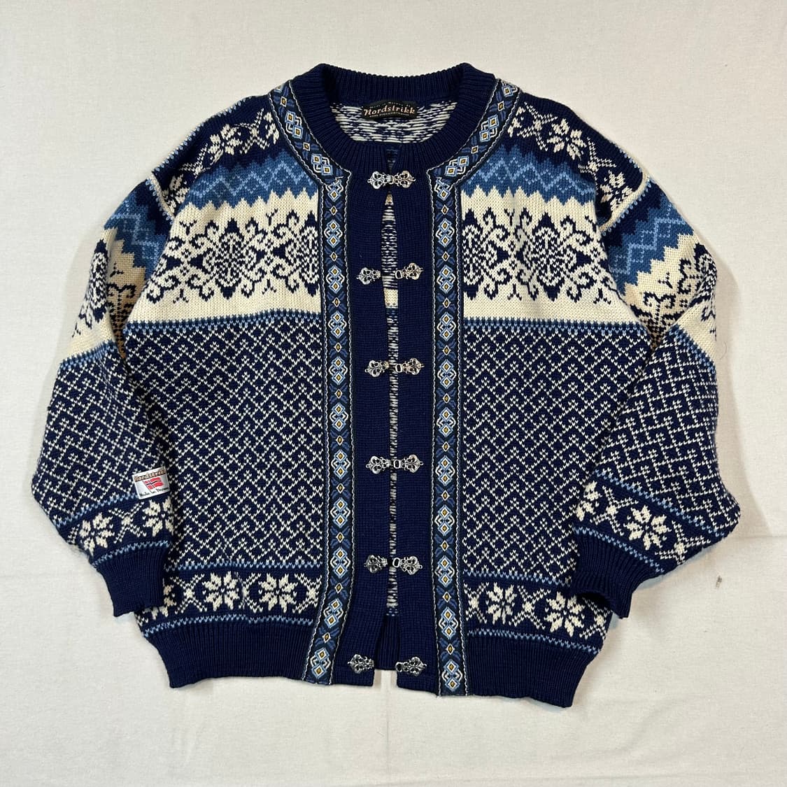 M) Nordstrikk 노르딕 패턴 앤틱 울 가디건 상품이미지1
