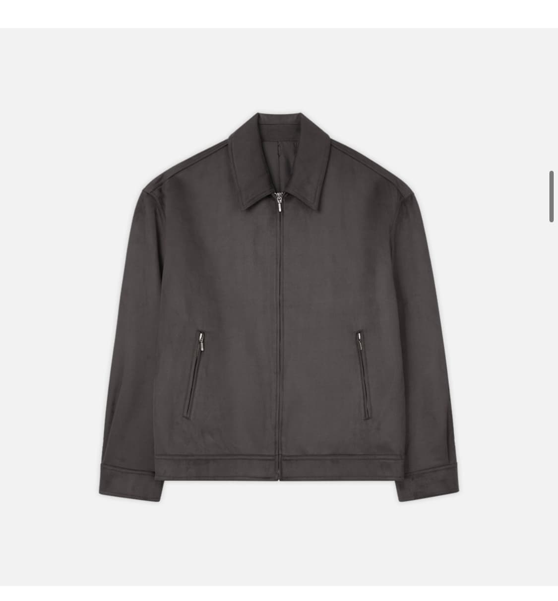 (XL) 드로우핏 리에디션 스웨이드 자켓 [GREY] 판매 상품이미지7