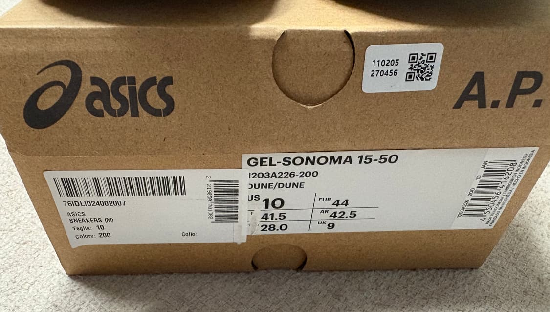 아식스 아페쎄 apc 젤 소노마 베이지 / 280 상품이미지2