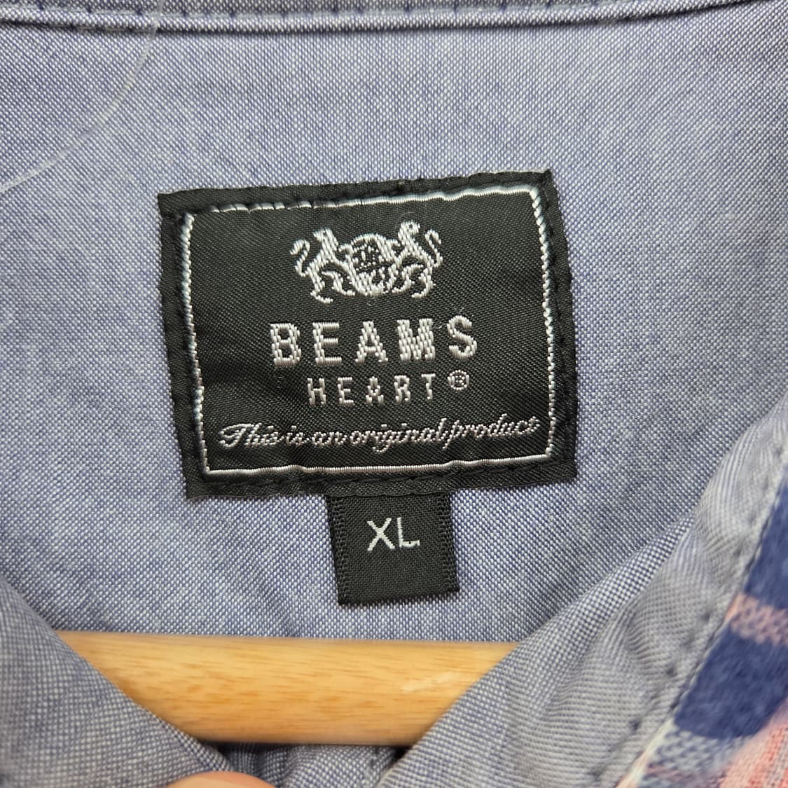 빔즈 체크 7부 셔츠 여XL 상품이미지3