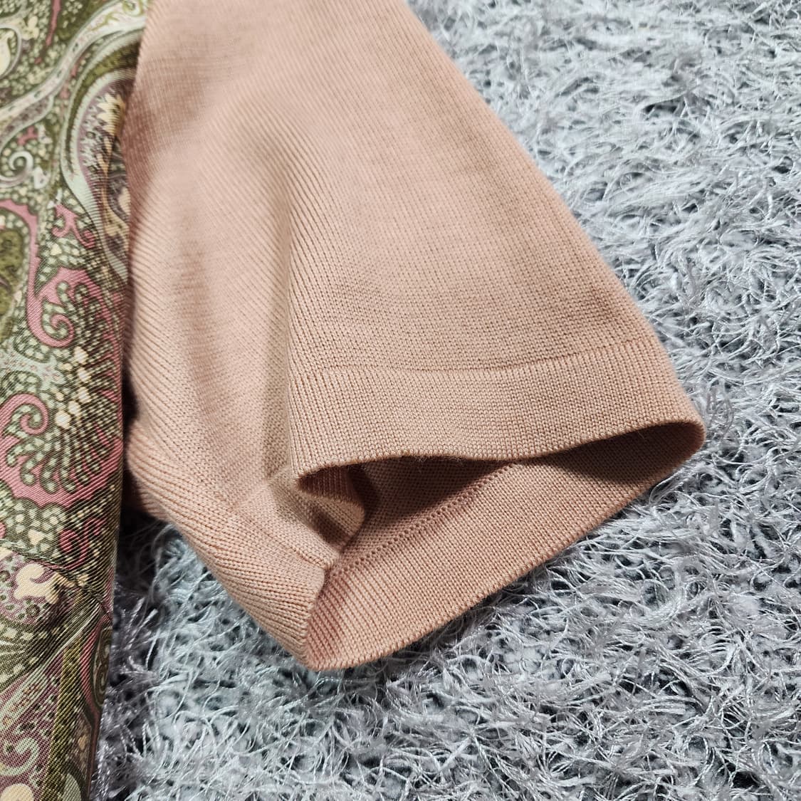 에트로 실크 울 니트 반팔셔츠 42 상품이미지3