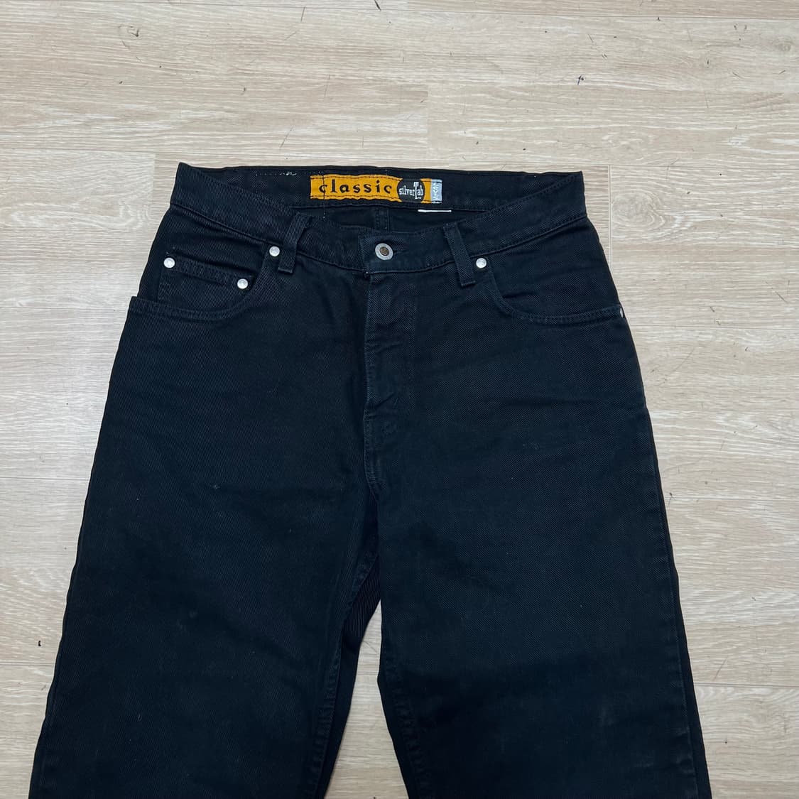 리바이스 여성 실버탭 클래식 스트레이트 데님팬츠 청바지 [흑청] 26 상품이미지2