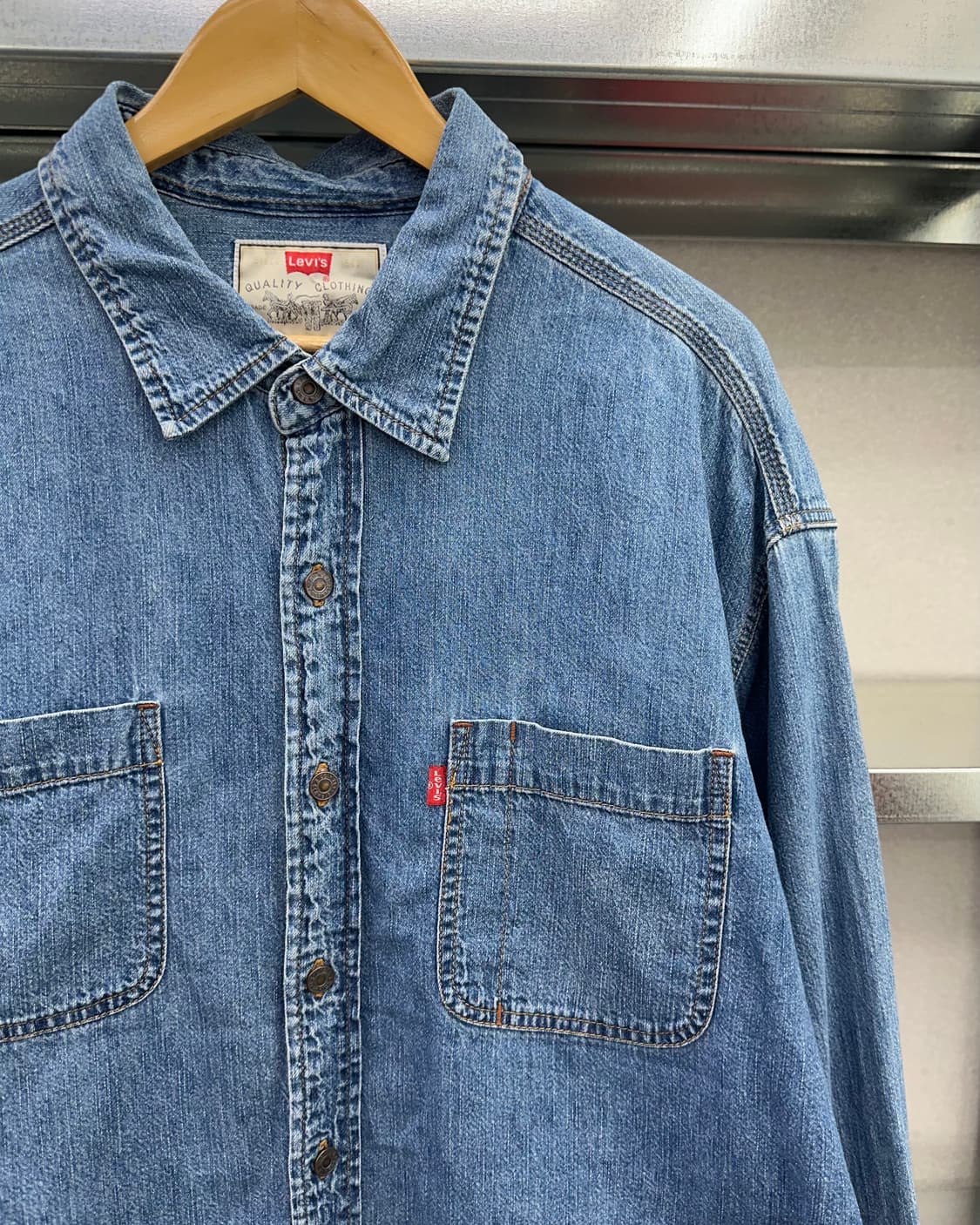 (2XL)90'S 리바이스 데님셔츠-M2398 상품이미지2