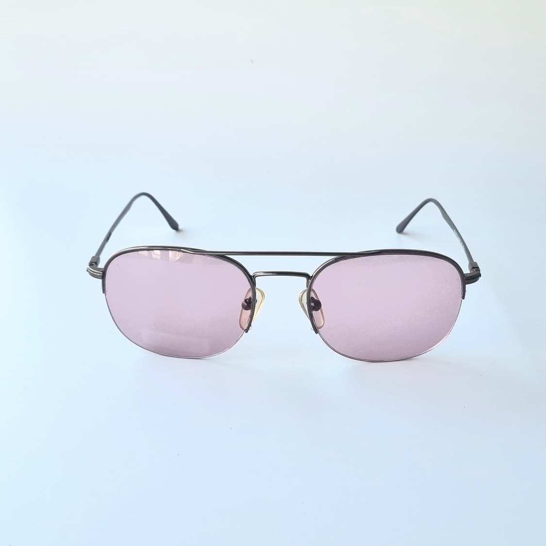 데드스탁 Y2K 스타일 슬림 메탈 프레임 핑크 틴트 선글라스 상품이미지2