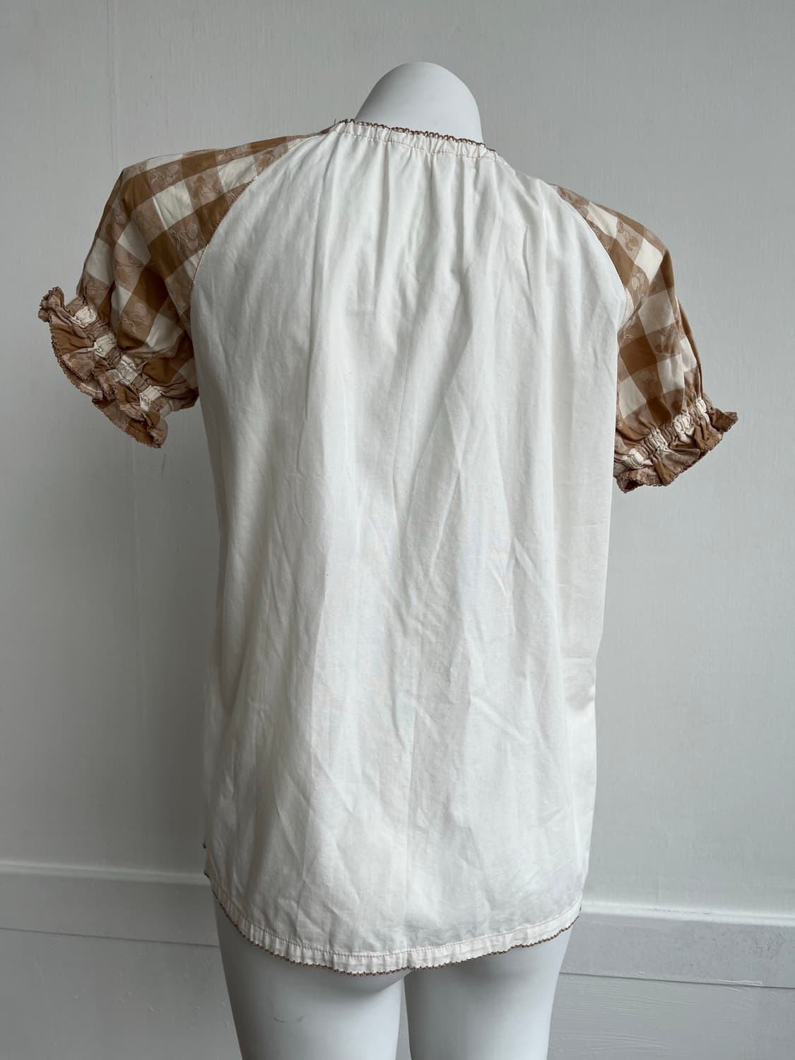 PINK HOUSE 브라운 체리 체크 블라우스 상품이미지4