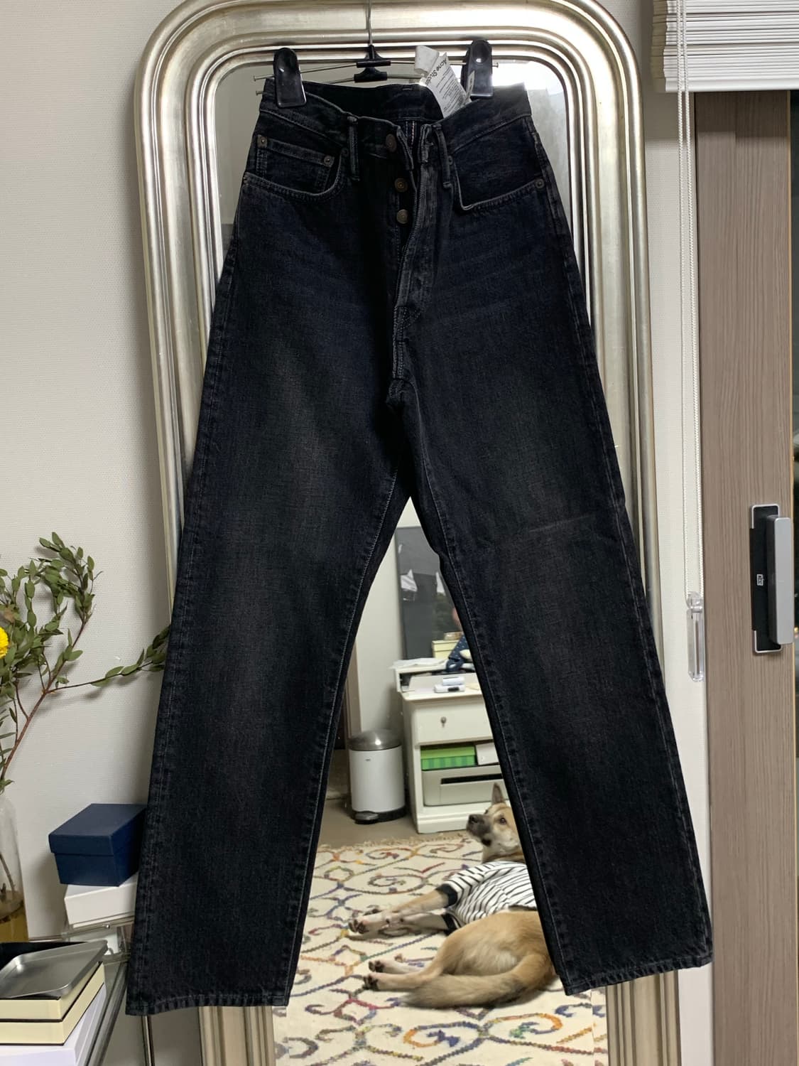 아크네스튜디오 여성 스트레이트 블랙데님 26 상품이미지5