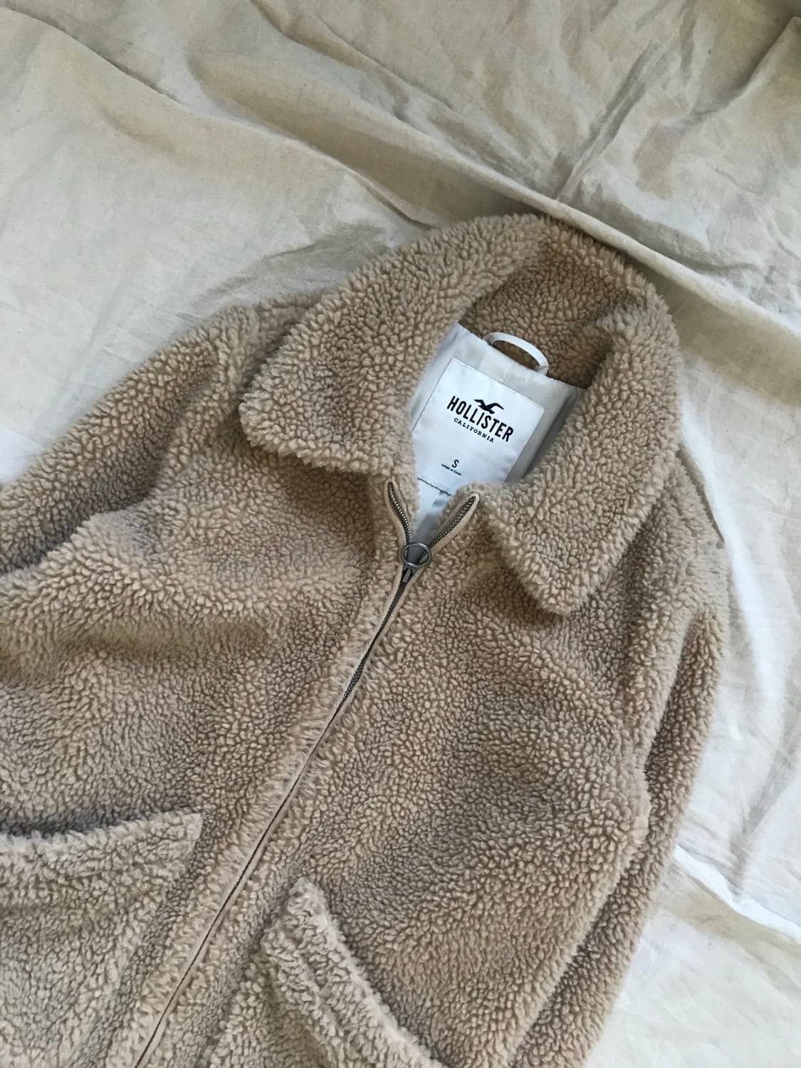 홀리스터 베이지 플리스 집업 상품이미지7