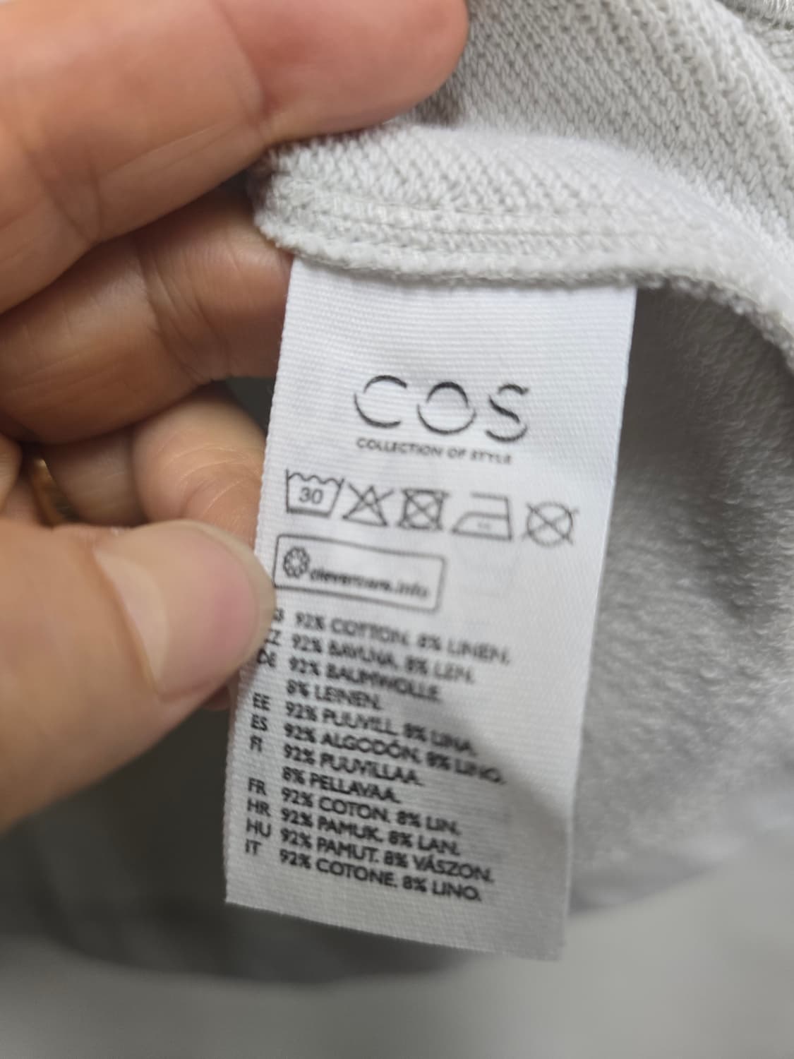 새상품)COS 코스 면 오버핏 반팔 S(-105) 상품이미지4