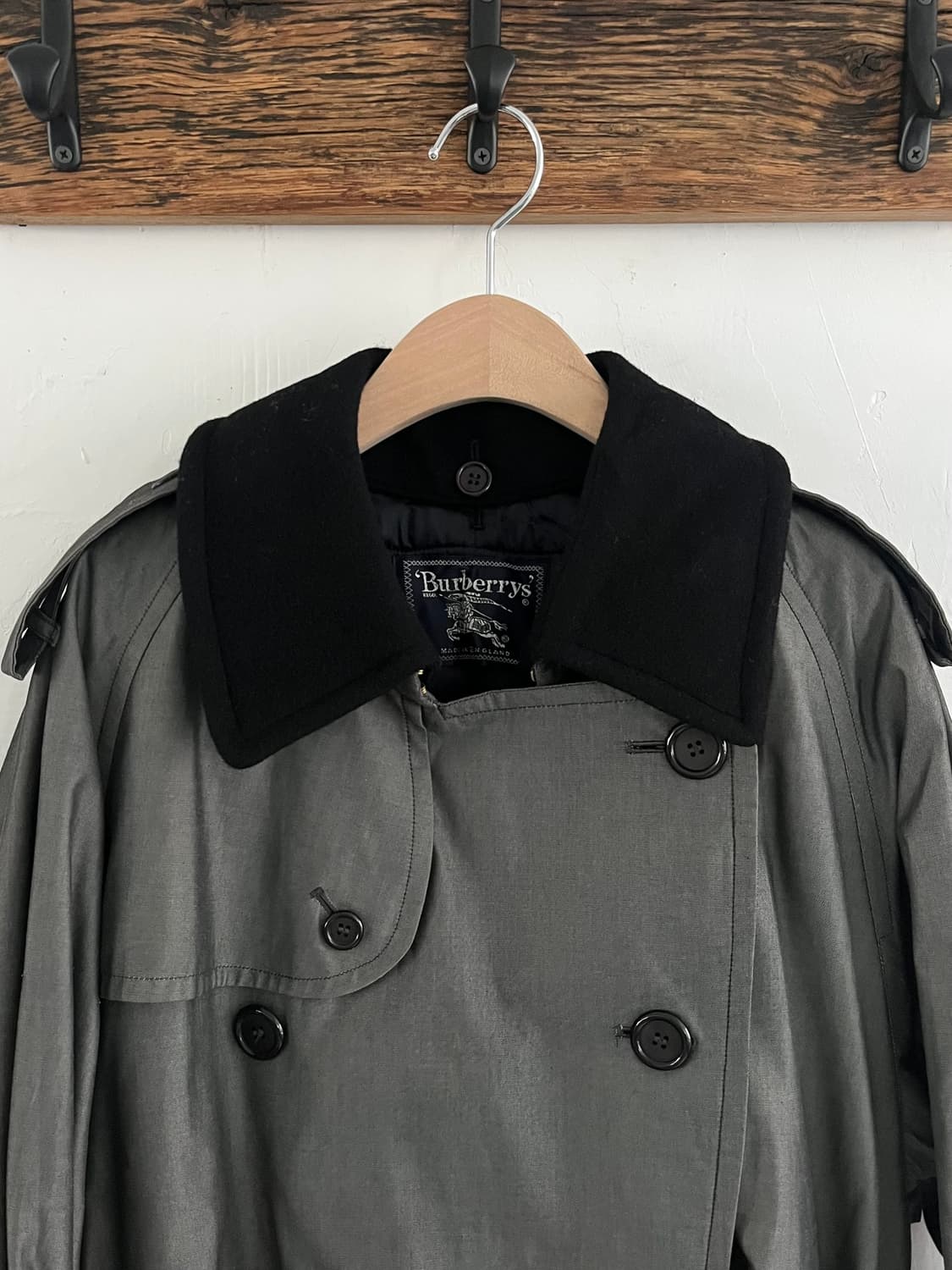 Burberry 버버리 카라 커버 딥 그레이 트렌치코트 상품이미지3