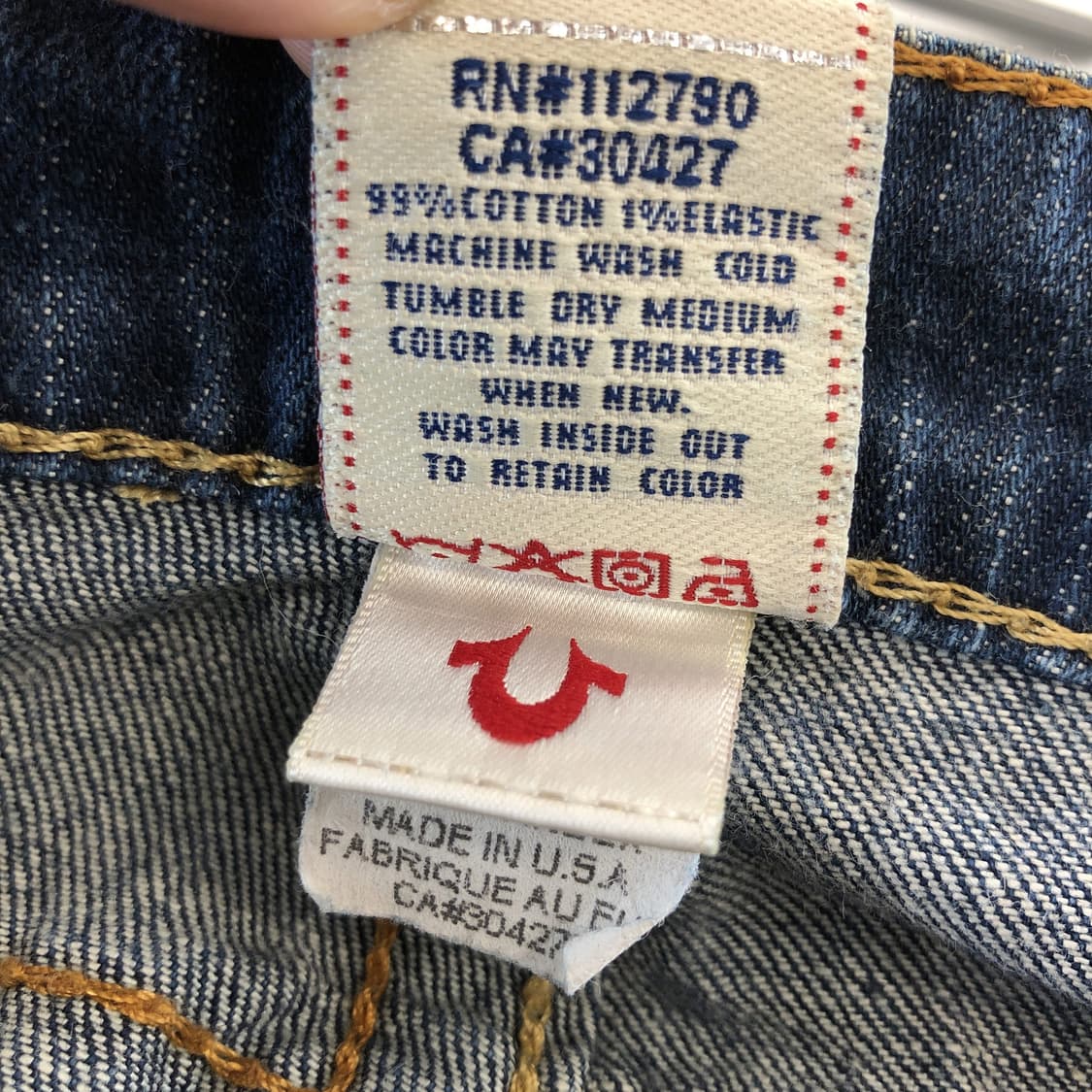 트루릴리전 USA JOHNNY BIG T 청바지 27 인치  상품이미지6