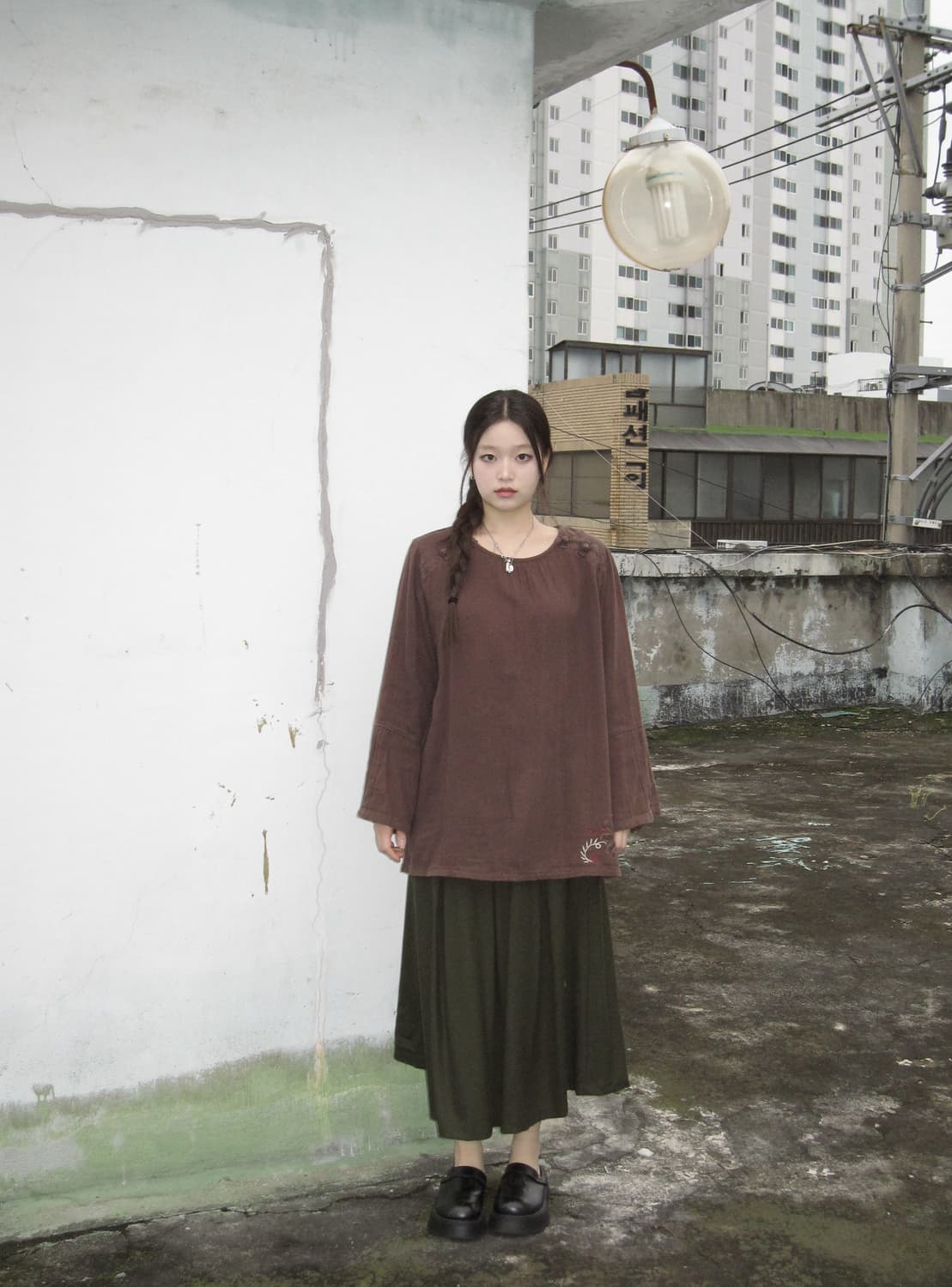 브라운 보호 블라우스  상품이미지6