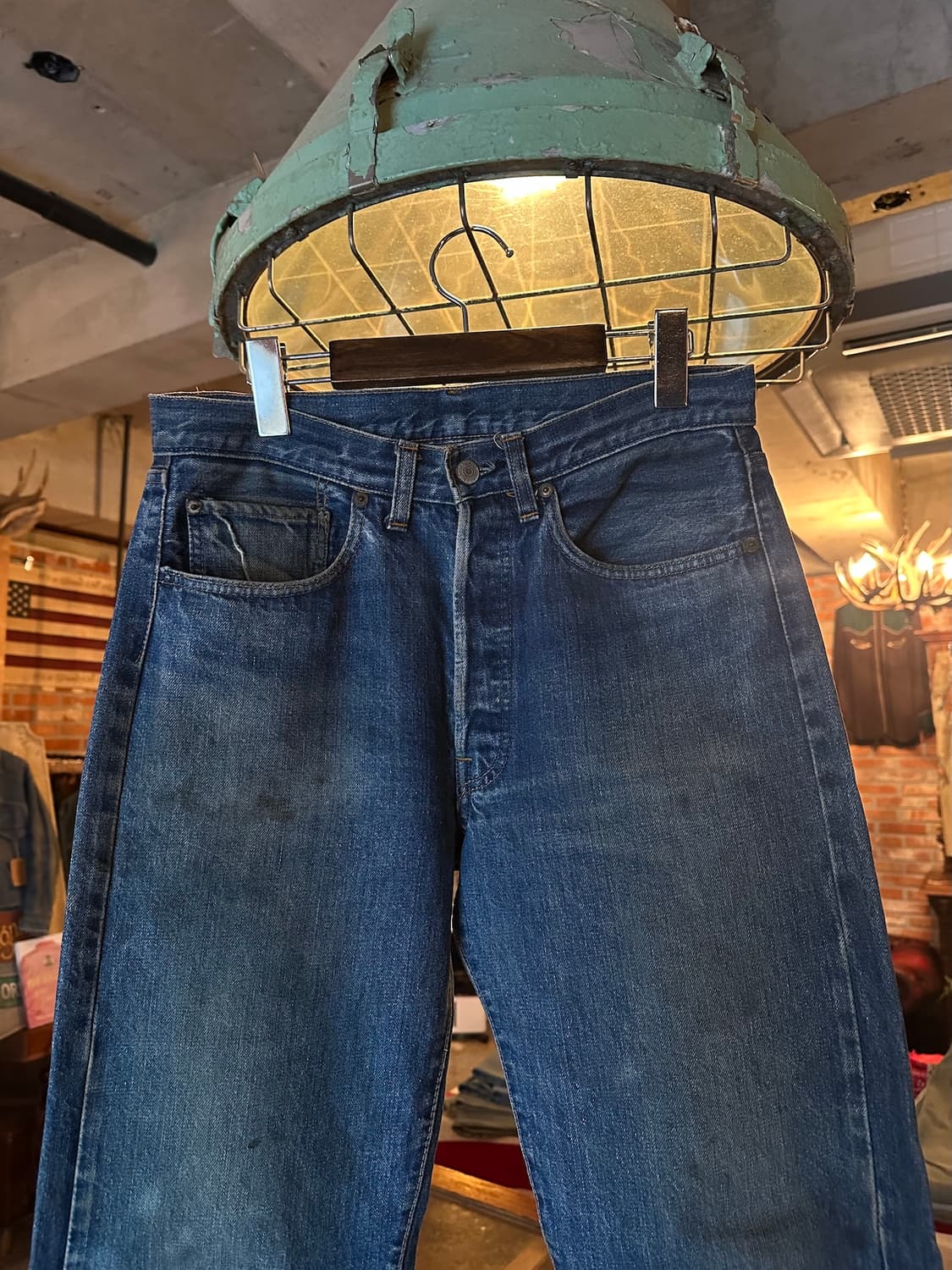 70s USA 빈티지 리바이스 501 66전기 셀비지 데님 팬츠 상품이미지2