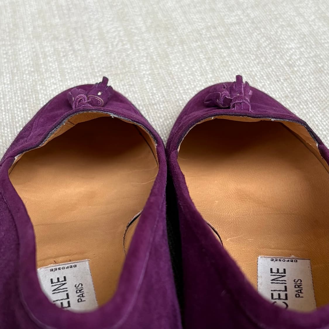 [230] 80s CELINE 퍼플 스웨이드 태슬로퍼  상품이미지10