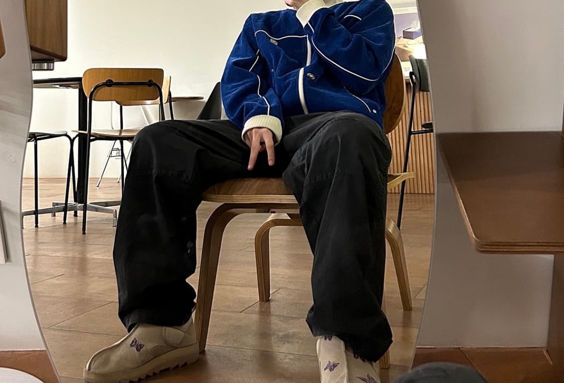 [XL] 세터 하젠 벨루어 숏 트랙 자켓 블루 상품이미지1