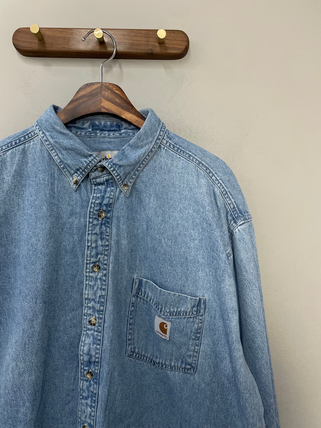 칼하트 포켓로고 데님 셔츠 H2275 상품이미지3