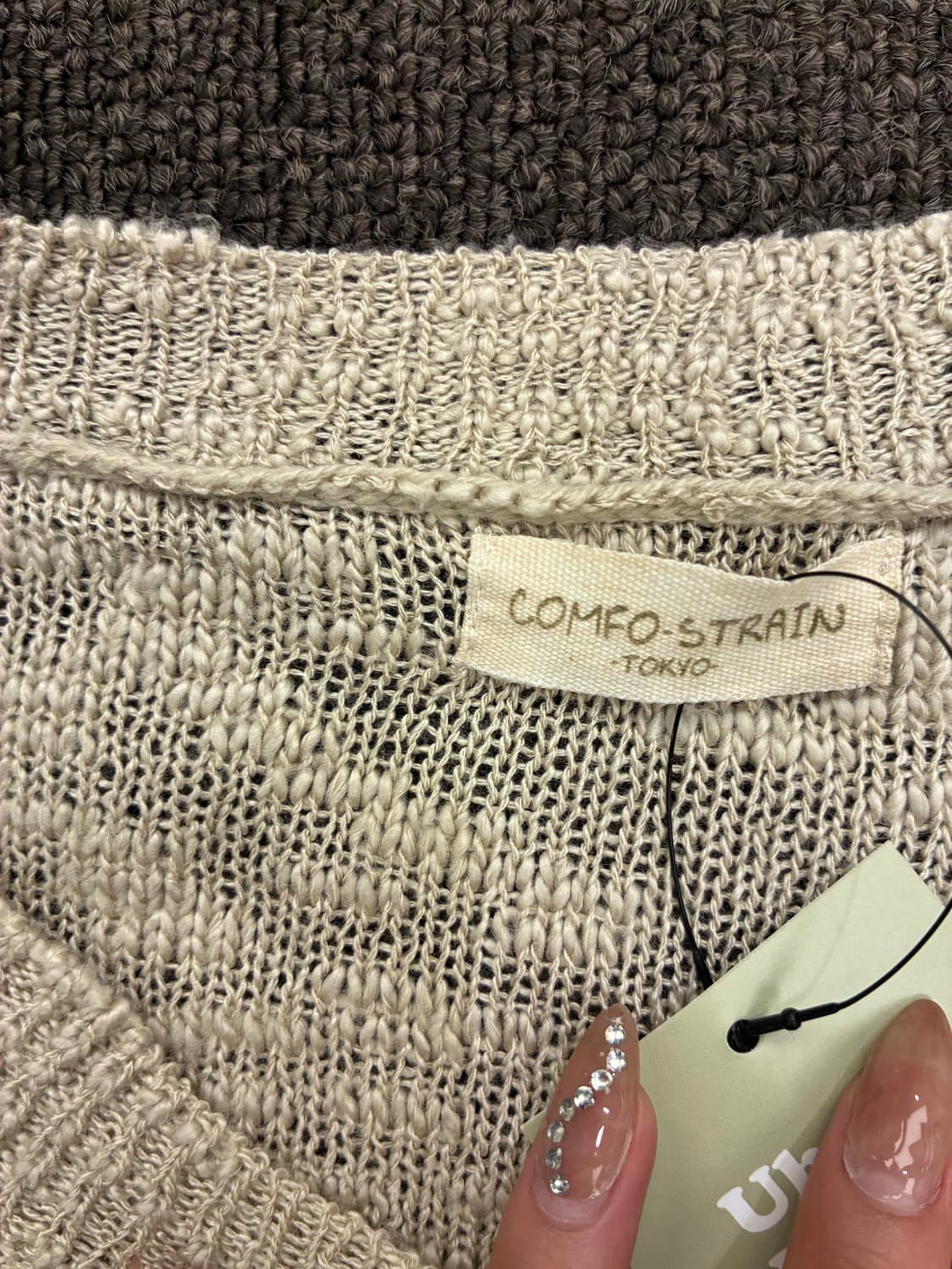 L)Japanese vintage 여성 펀칭 디자인 가디건 상품이미지5