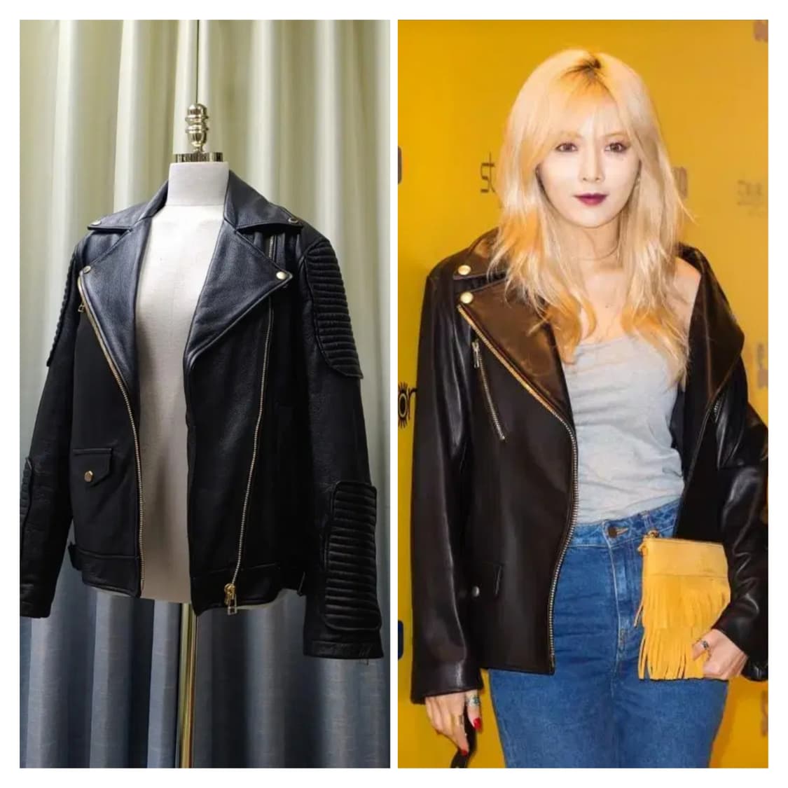 SJYP 여성 가죽 라이더 자켓 / 카우스킨 / S (55) 상품이미지1