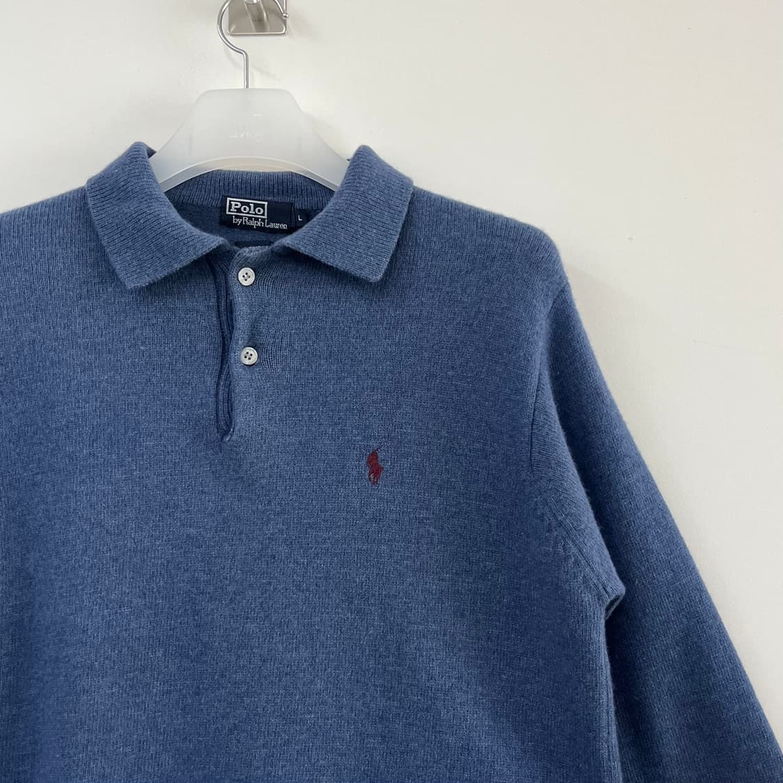 폴로 랄프로렌 버건디 포니 소라 램스울 카라 니트 상품이미지4
