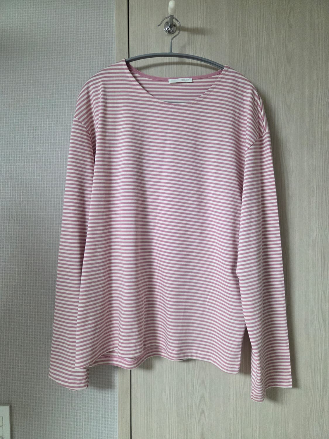 자라 zara 스트라이프 자카드 티셔츠 L 상품이미지1